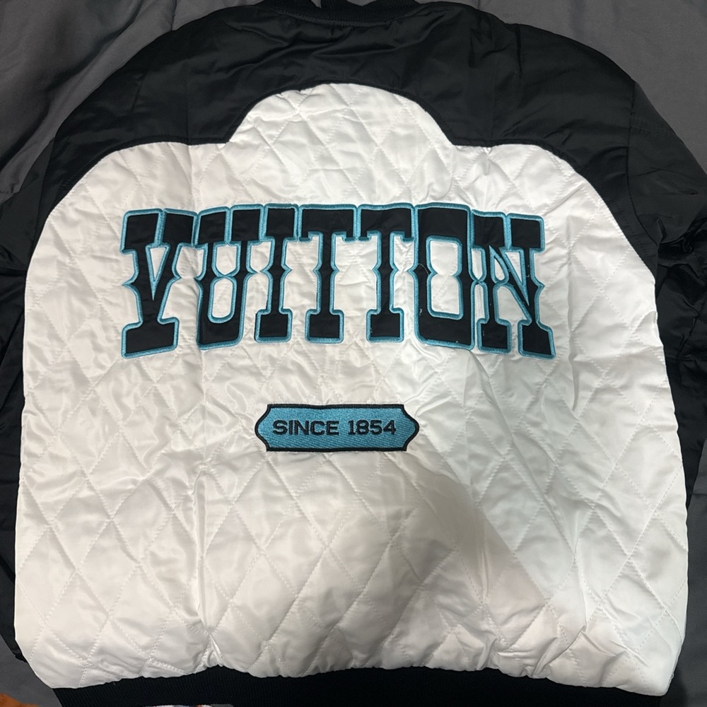 Louis Vuitton Black and White Varsity Jacket